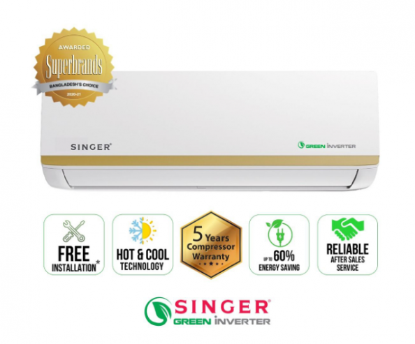 Singer Hot & Cool Green Inverter Air Conditioner 1.0 Ton Price in Bangladesh